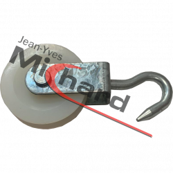 Poulie à crochet Ø80 acier...