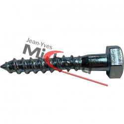 Tirefond 08X60 acier zingué