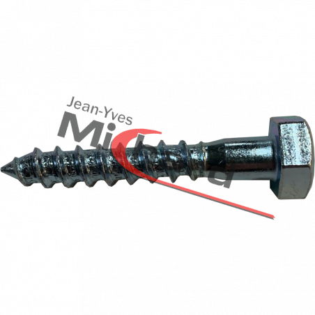 Tirefond 10X60 acier zingué