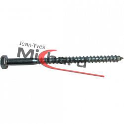 Tirefond 10X120 acier zingué