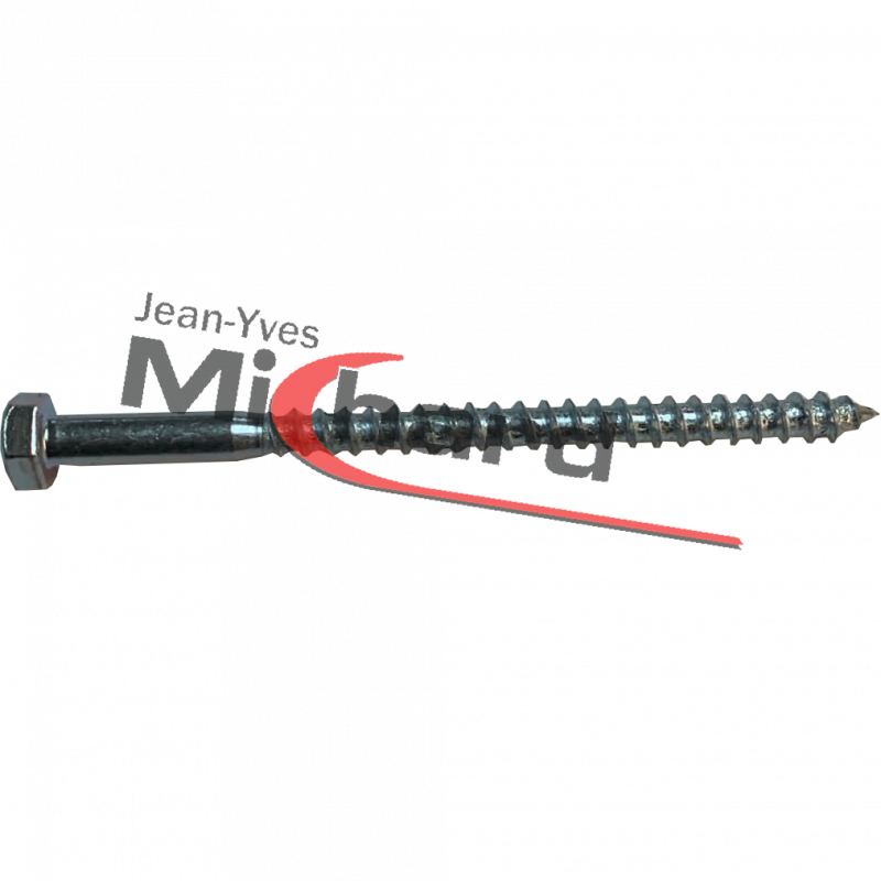 Tirefond 10X120 acier zingué