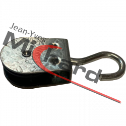 Poulie à crochet Ø40 acier...