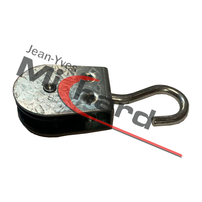 Poulie à crochet Ø40 acier zingué