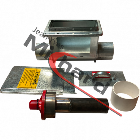 Boitard métal simple Ø108 à 30° avec axe long