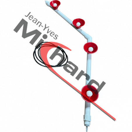 Satellite 4 coupes et raccord cannelé